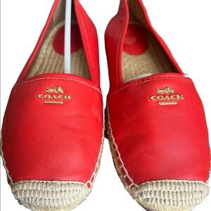 Coach leather espadrilles sz 9